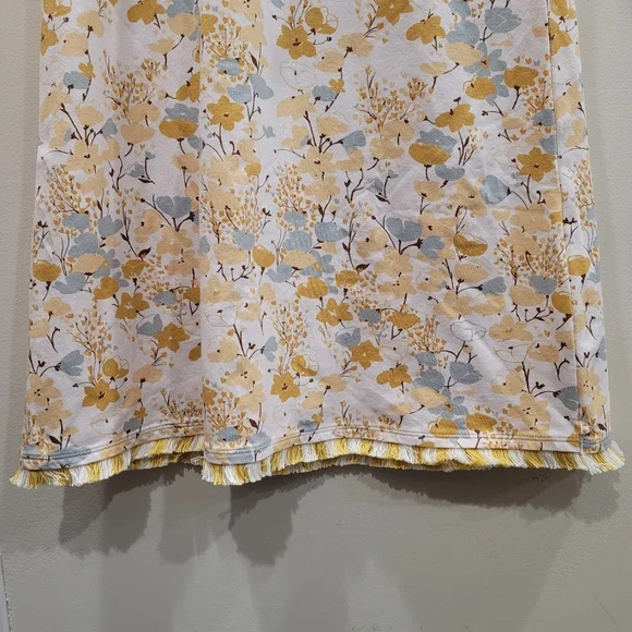 Sz Medium Spartina Island Fringe Salt Marsh Floral Dress Cotton Blend - Picture 4 of 9